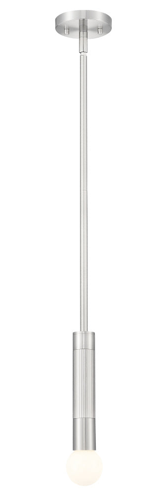 Z-Lite Stari 1 Light Pendant in Brushed Nickel Finish Model: 1956P-ROD-BN