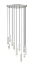 Z-Lite Stari 11 Light Chandelier in Brushed Nickel Finish Model: 1956P-11R-BN