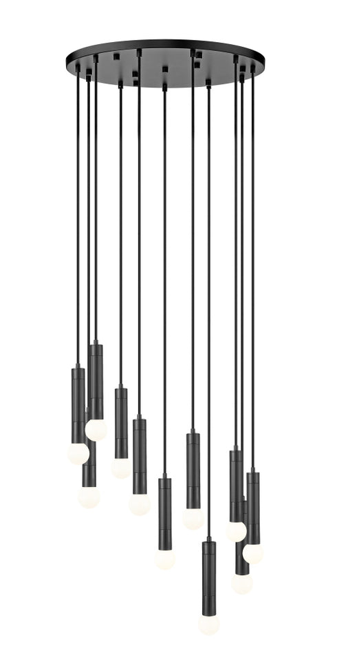 Z-Lite Stari 11 Light Chandelier in Brushed Nickel Finish Model: 1956P-11R-BN