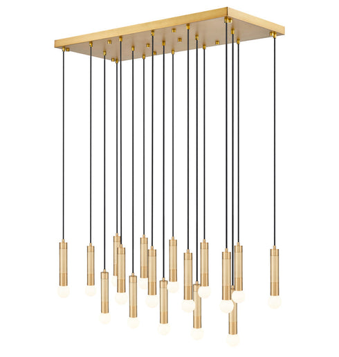 Z-Lite Stari 17 Light Linear Chandelier in Brushed Nickel Finish Model: 1956P-17L-BN