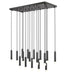 Z-Lite Stari 17 Light Linear Chandelier in Brushed Nickel Finish Model: 1956P-17L-BN