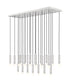 Z-Lite Stari 23 Light Linear Chandelier in Brushed Nickel Finish Model: 1956P-23L-BN