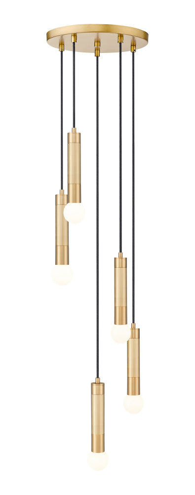 Z-Lite Stari 5 Light Chandelier in Brushed Nickel Finish Model: 1956P-5R-BN
