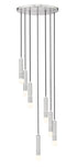 Z-Lite Stari 7 Light Chandelier in Brushed Nickel Finish Model: 1956P-7R-BN