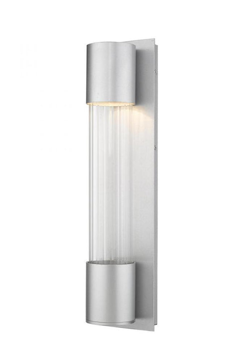 Z-Lite Striate 1 Light Outdoor Wall Light in Black Finish Model: 575M-BK-LED