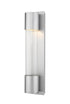Z-Lite Striate 1 Light Outdoor Wall Light in Black Finish Model: 575M-BK-LED