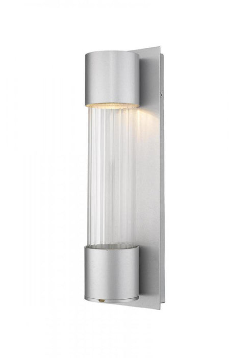 Z-Lite Striate 1 Light Outdoor Wall Light in Black Finish Model: 575S-BK-LED