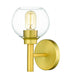 Z-Lite Sutton 1 Light Wall Sconce in Brushed Gold Finish Model: 7502-1S-BG