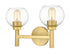Z-Lite Sutton 2 Light Vanity in Brushed Gold Finish Model: 7502-2V-BG