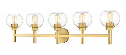 Z-Lite Sutton 5 Light Vanity in Brushed Gold Finish Model: 7502-5V-BG