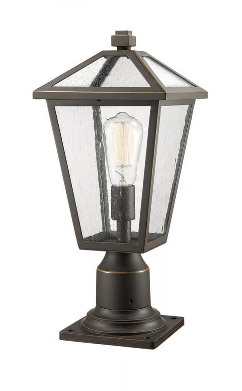 Z-Lite Talbot 1 Light Outdoor Pier Mounted Fixture in Black Finish Model: 579PHMR-533PM-BK