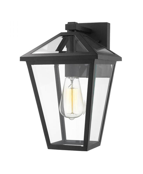Z-Lite Talbot 1 Light Outdoor Wall Light in Black Finish Model: 579M-BK