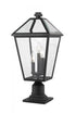 Z-Lite Talbot 3 Light Outdoor Pier Mounted Fixture in Black Finish Model: 579PHBR-533PM-BK