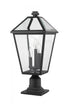 Z-Lite Talbot 3 Light Outdoor Pier Mounted Fixture in Black Finish Model: 579PHBR-533PM-BK