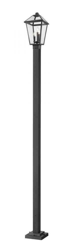 Z-Lite Talbot 3 Light Outdoor Post Mounted Fixture in Black Finish Model: 579PHBS-536P-BK