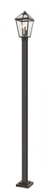 Z-Lite Talbot 3 Light Outdoor Post Mounted Fixture in Black Finish Model: 579PHBS-536P-BK