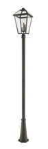 Z-Lite Talbot 3 Light Outdoor Post Mounted Fixture in Black Finish Model: 579PHXLR-519P-BK