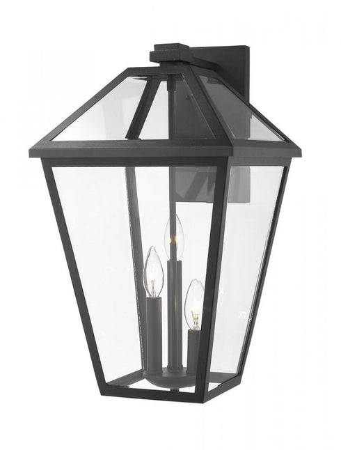 Z-Lite Talbot 3 Light Outdoor Wall Light in Black Finish Model: 579B-BK