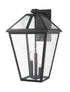 Z-Lite Talbot 3 Light Outdoor Wall Light in Black Finish Model: 579B-BK