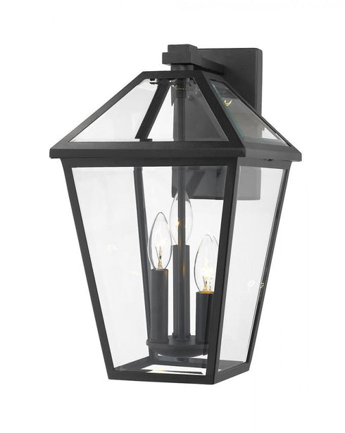 Z-Lite Talbot 3 Light Outdoor Wall Light in Black Finish Model: 579XL-BK
