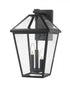 Z-Lite Talbot 3 Light Outdoor Wall Light in Black Finish Model: 579XL-BK