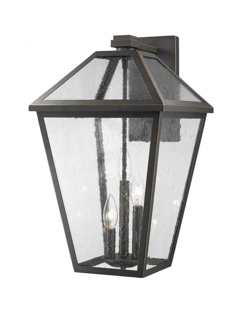 Z-Lite Talbot 3 Light Outdoor Wall Light in Black Finish Model: 579XL-BK
