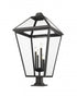 Z-Lite Talbot 4 Light Outdoor Pier Mounted Fixture in Black Finish Model: 579PHXLXR-533PM-BK