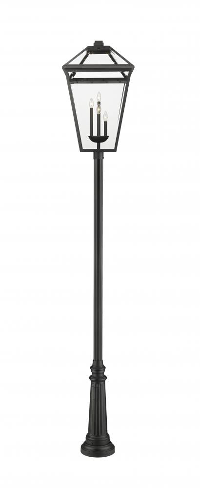 Z-Lite Talbot 4 Light Outdoor Post Mounted Fixture in Black Finish Model: 579PHXLXR-511P-BK