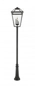 Z-Lite Talbot 4 Light Outdoor Post Mounted Fixture in Black Finish Model: 579PHXLXR-511P-BK