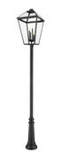 Z-Lite Talbot 4 Light Outdoor Post Mounted Fixture in Black Finish Model: 579PHXLXR-511P-BK