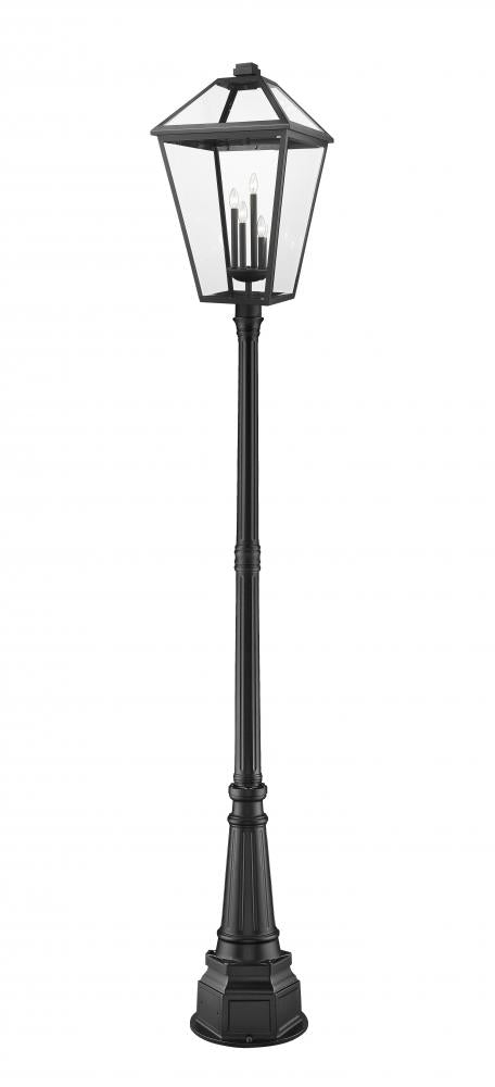 Z-Lite Talbot 4 Light Outdoor Post Mounted Fixture in Black Finish Model: 579PHXLXR-564P-BK