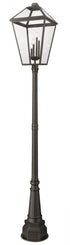 Z-Lite Talbot 4 Light Outdoor Post Mounted Fixture in Black Finish Model: 579PHXLXR-564P-BK
