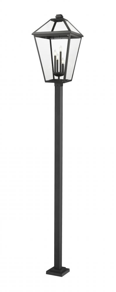Z-Lite Talbot 4 Light Outdoor Post Mounted Fixture in Black Finish Model: 579PHXLXS-536P-BK