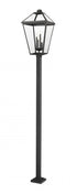 Z-Lite Talbot 4 Light Outdoor Post Mounted Fixture in Black Finish Model: 579PHXLXS-536P-BK