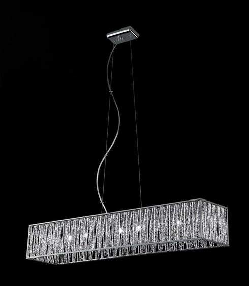 Z-Lite Terra 9 Light Linear Chandelier in Chrome Finish Model: 872CH-45