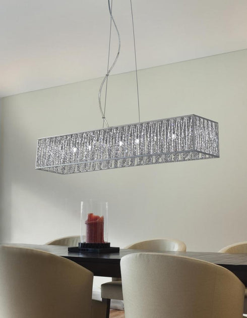 Z-Lite Terra 9 Light Linear Chandelier in Chrome Finish Model: 872CH-45