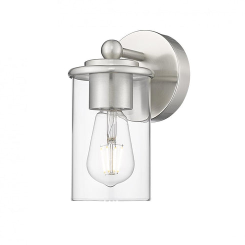 Z-Lite Thayer 1 Light Wall Sconce in Brushed Nickel Finish Model: 742-1S-BN
