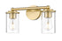 Z-Lite Thayer 2 Light Vanity in Brushed Nickel Finish Model: 742-2V-BN