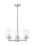 Z-Lite Thayer 3 Light Chandelier in Brushed Nickel Finish Model: 742-3BN