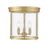 Z-Lite Thayer 3 Light Flush Mount in Brushed Nickel Finish Model: 742F13-BN