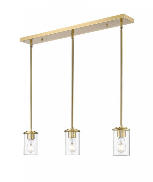 Z-Lite Thayer 3 Light Pendant in Brushed Nickel Finish Model: 742MP-3BN