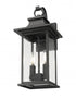 Z-Lite Tiberius 2 Light Outdoor Wall Light in Black Finish Model: 5017M-BK