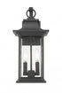 Z-Lite Tiberius 2 Light Outdoor Wall Light in Black Finish Model: 5017M-BK
