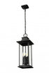 Z-Lite Tiberius 4 Light Outdoor Chain Mount Ceiling Fixture in Black Finish Model: 5017CHB-BK