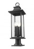 Z-Lite Tiberius 4 Light Outdoor Pier Mounted Fixture in Black Finish Model: 5017PHBR-533PM-BK