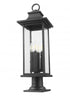 Z-Lite Tiberius 4 Light Outdoor Pier Mounted Fixture in Black Finish Model: 5017PHBR-533PM-BK