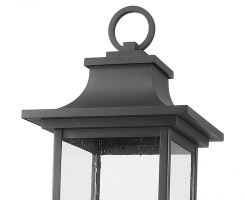 Z-Lite Tiberius 4 Light Outdoor Post Mount Fixture in Black Finish Model: 5017PHBR-BK