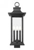 Z-Lite Tiberius 4 Light Outdoor Post Mount Fixture in Black Finish Model: 5017PHBS-BK