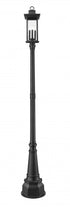 Z-Lite Tiberius 4 Light Outdoor Post Mounted Fixture in Black Finish Model: 5017PHBR-564P-BK
