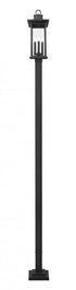Z-Lite Tiberius 4 Light Outdoor Post Mounted Fixture in Black Finish Model: 5017PHBS-536P-BK